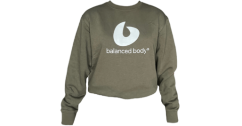 Bluza Balanced Body w kolorze oliwkowym, nowoczesny krój, mieszanka bawełny.