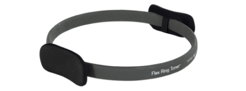 Kompaktowy Pilates Flex Ring Toner z powłoką antypoślizgową, średnica 38 cm.