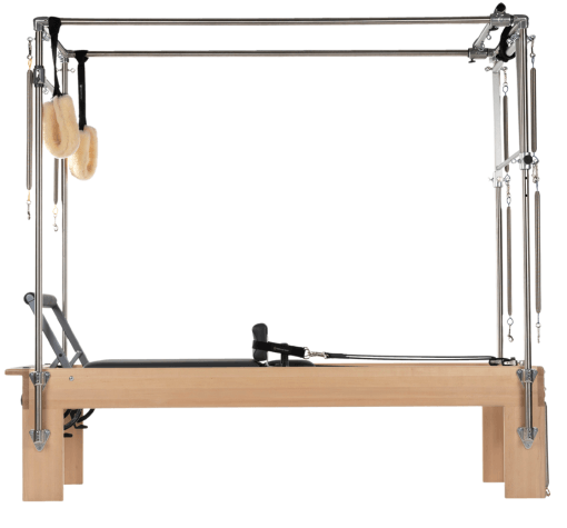 Pilates equipment frame made of Strata Rock Maple with satin finish.